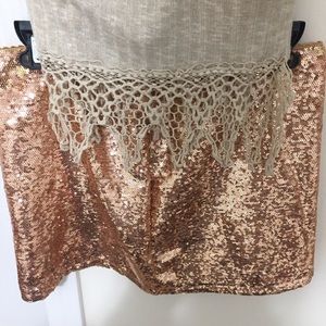 Sequin mini skirt